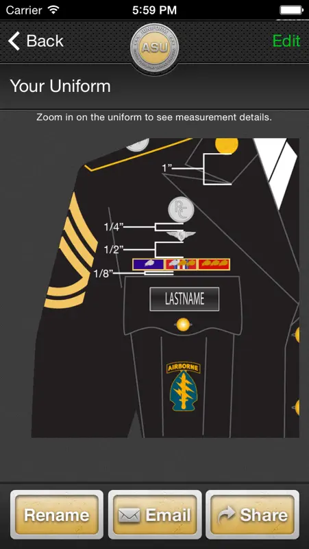 iUniform ASU - Builds Your Army Service Uniform screenshot 5 of 5