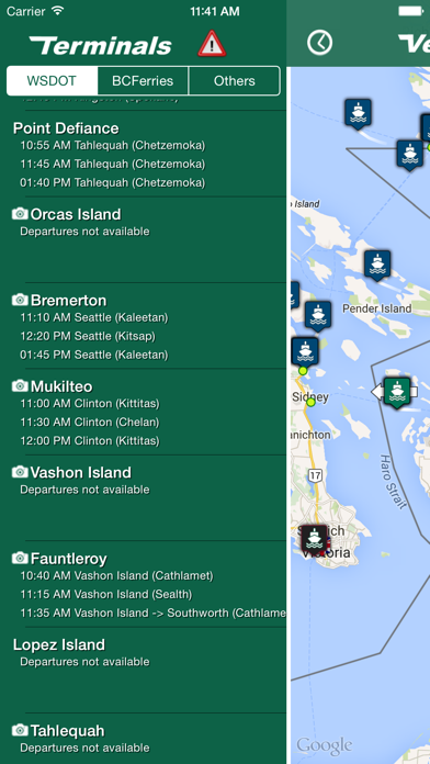 Vessel Watch - Pacific Northwest Ferries screenshot