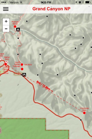 Grand Canyon National Park POI Map screenshot 4