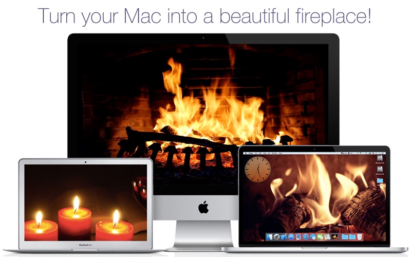 Screenshot #3 pour Fireplace Screensaver & Wallpaper HD with relaxing crackling fire sounds (free version)