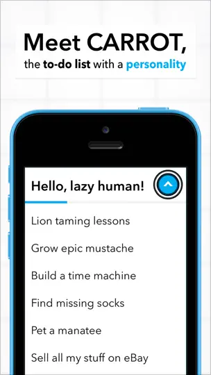 CARROT To-Do iPhone-skjermbilde 1