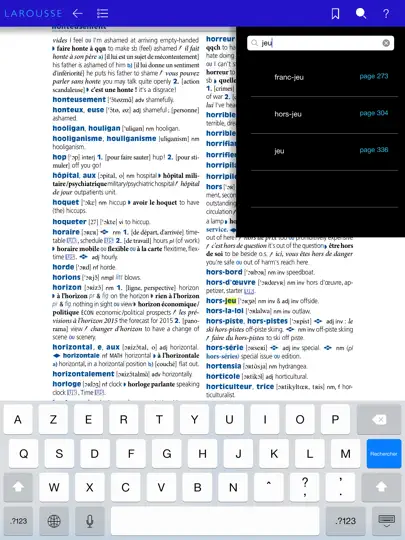 Captura de pantalla de LAROUSSE Premium en iPhone 2