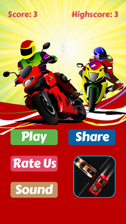 Two Motorbikes Dodging Race