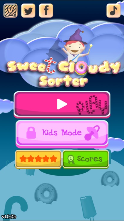 Sweet Cloudy Sorter: Sorting Brain Challenge for Kids and Adults