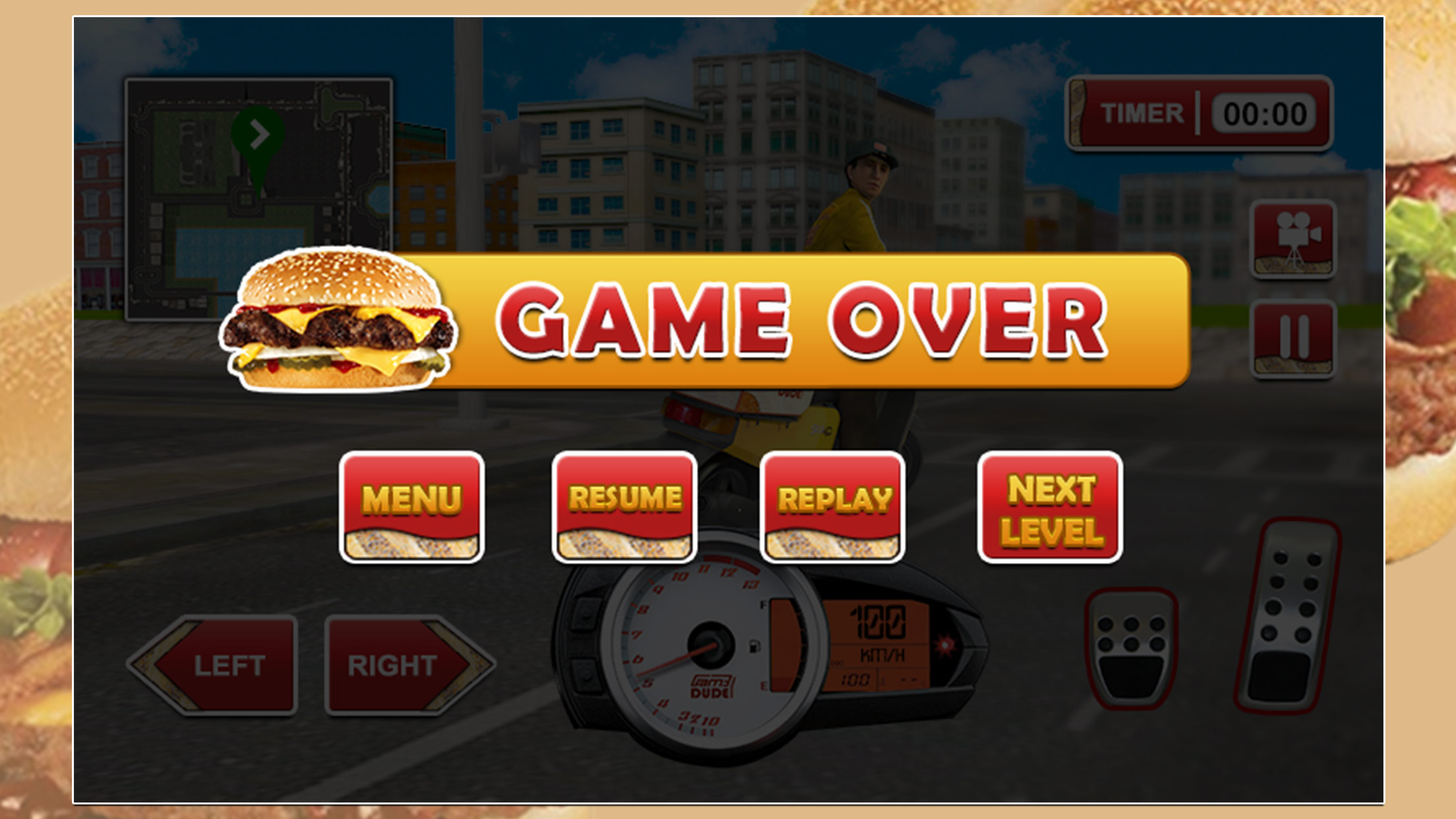 3D Burger Boy Simulator - Crazy motor bike rider and delivery bikers riding simulation adventure game screenshot 5