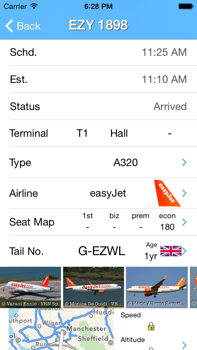 Manchester Airport - iPlane Flight Information