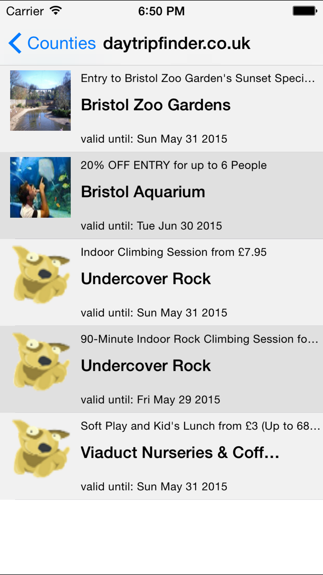 DayTripFinder Offer screenshot 3