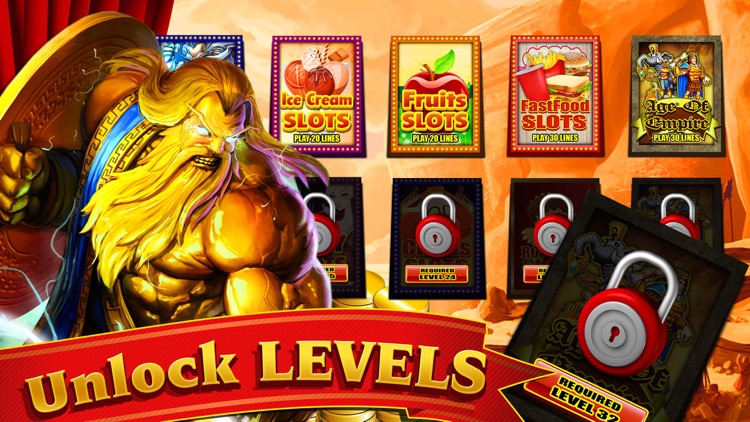 Zeus God of thunder olympus kingdom greek myth legendary slots vegas way 3D