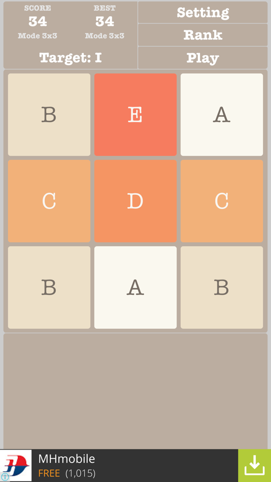 #4. 2048 Alphabet Multiple Mode (iOS) 由: Nguyen Sang