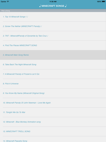 Screenshot #5 pour Cool Songs App For Minecraft (Fun Parodies - Sounds and Music)