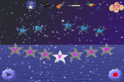 123 Piano Shiny Stars - Best Way To Start Play The Piano For Kids HD screenshot 2