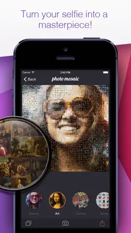 Game screenshot Photo Mosaic - touch and turn your selfie into a masterpiece and create amazing mosaics mod apk