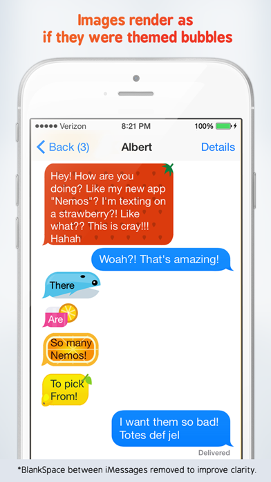 Screenshot #1 pour Nemos - Themed Bubble Image Designer for iMessages