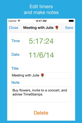 To do list, timers,  notes – Time Stamps Pro screenshot 2