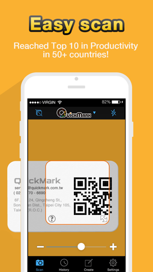 ‎Lector de códigos QR y de barras - QuickMark Screenshot