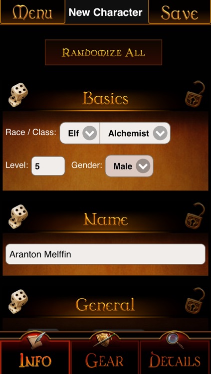 GM Wizard: Character Generator