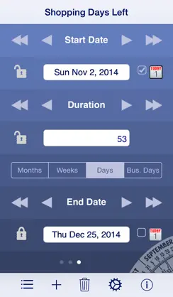 Date Wheel date calculator iPhone image 2