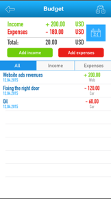 My budget : Personal spendings and revenue manager, currency exchange and notes with reminders screenshot