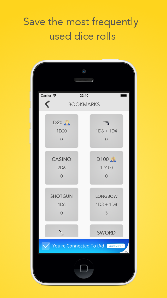 Screenshot #2 pour Dice - Votre application pour RPG, wargames et jeux de société