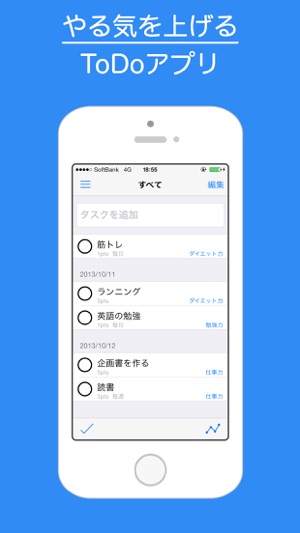 やる気が上がるtodoアプリ Lvup ダイエットや勉強のやる気を上げるタスク管理アプリ をapp Storeで