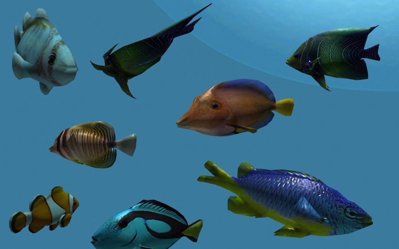 fishy3d tropical fish aquarium iphone screenshot 1