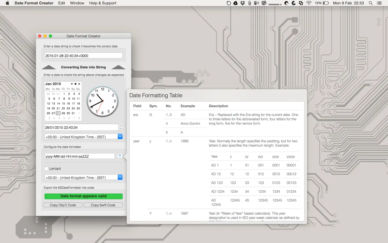 #2. Date Format Creator (macOS) Με: BRIDGETECH SOLUTIONS LIMITED