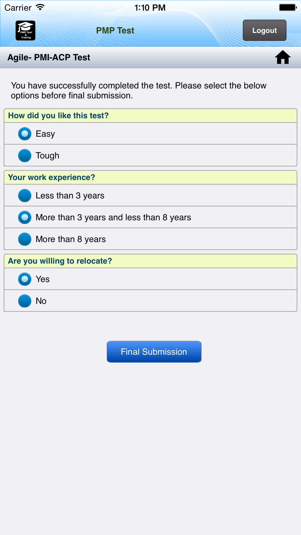 PMP Test