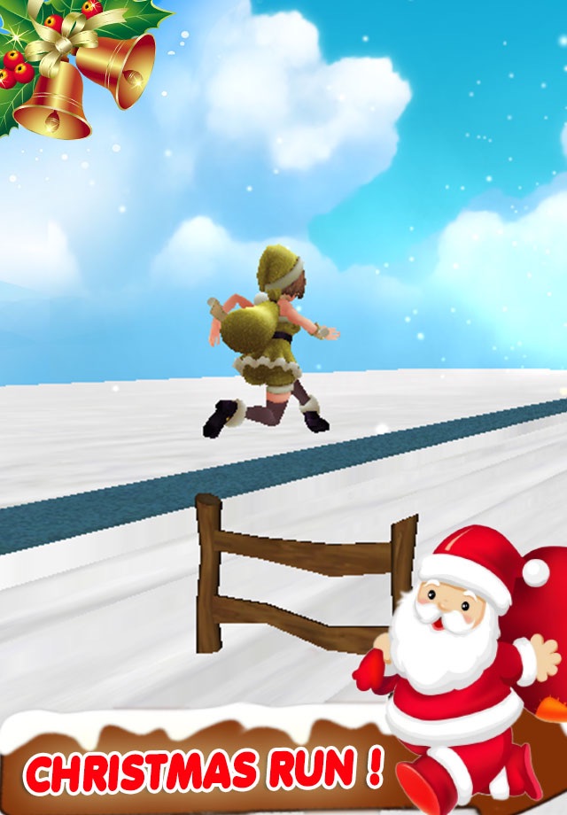 Christmas Santa Surfer-Ice Adventure Run 3D screenshot 4