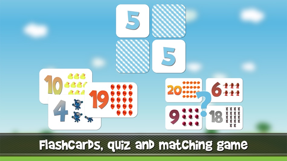 #1. Numbers game 1 to 20 flashcards (iOS) Podle: Kidstatic Apps ApS