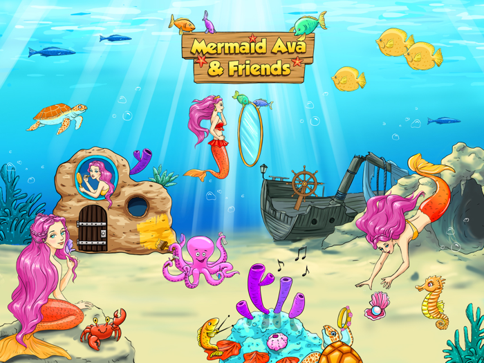 Mermaid Ava and Friends - Ocean Princess Hair Care Make Up Salon Dress Up and Underwater Adventures