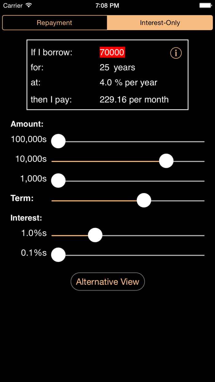 Mortgage Calculator from Andrews Toolkit