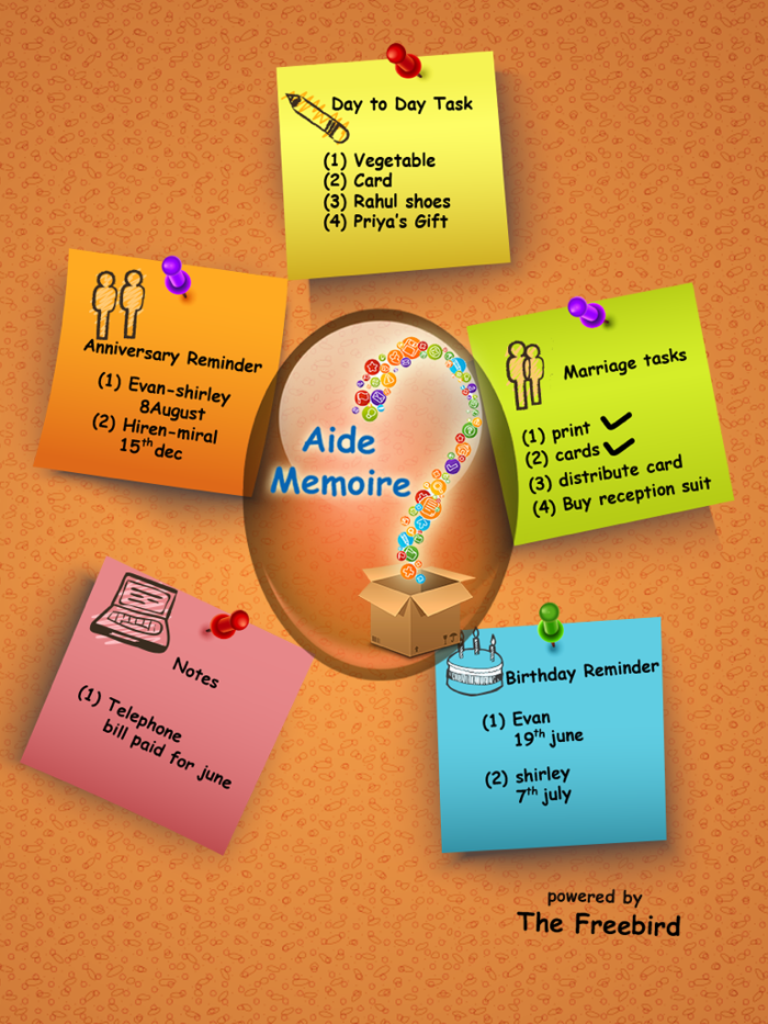 AIDE  MEMOIRE -  An All in One Genius Organizer
