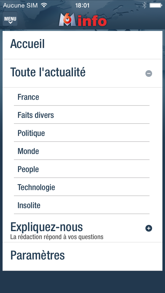 Screenshot #1 pour M6info