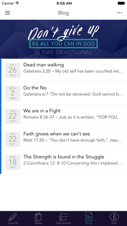 Don't Give Up! Devotional