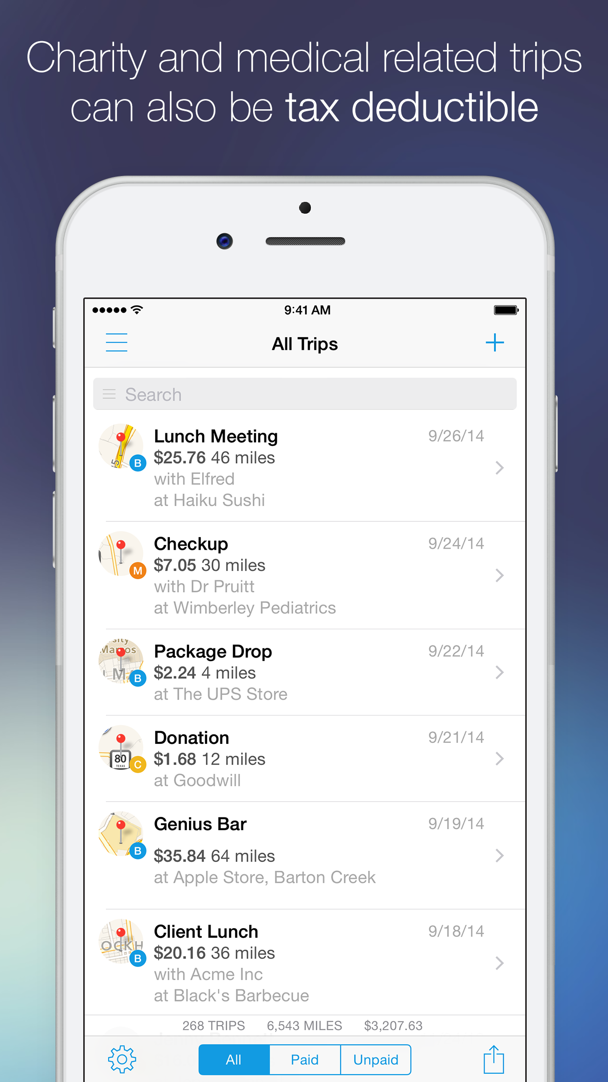 Mileage Log+  Trip Log Tracker