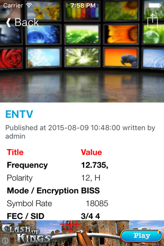 Algeria TV Channels Sat Info screenshot 2