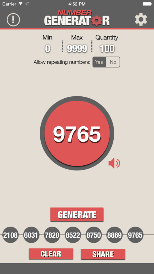 #1. The Random Number Generator+ (iOS) 게시자: Espressoft Technologies