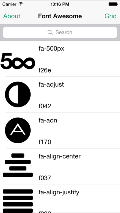 Screenshot #1 pour Font Awesome Cheat Sheet