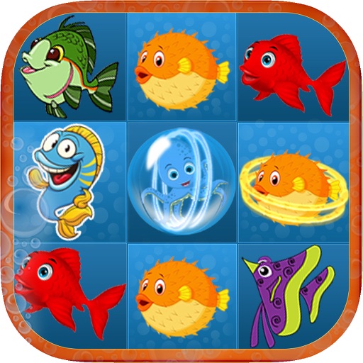 Crazy Fish-y Puzzler : 3 match Brain-Bashing Challenge iOS App