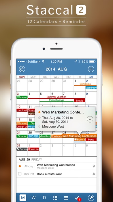 Staccal 2 - Calendars and Reminder Screenshot 1