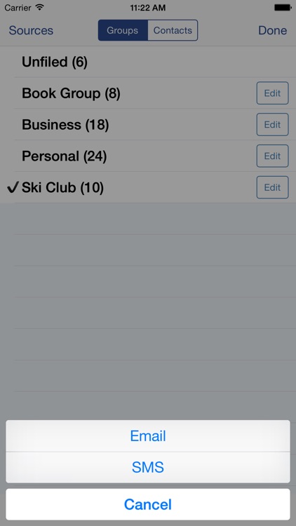 Speed Names: Contacts, Groups, Email & SMS screenshot-3