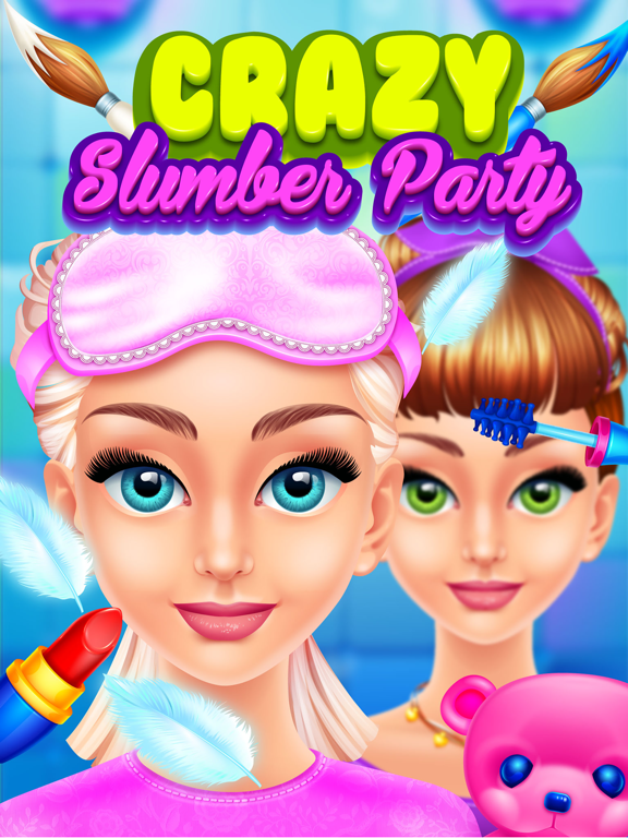 Crazy Slumber Party - Makeup, Face Paint, Dressup, Spa and Makeover - Girls Beauty Salon Games
