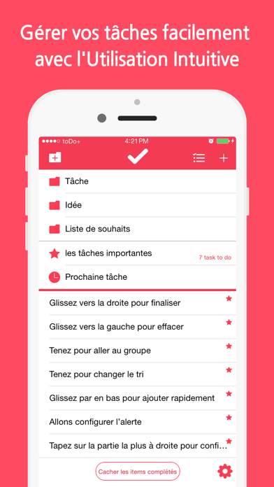 Screenshot #1 pour toDo+ free (tâches & rappels, check list)