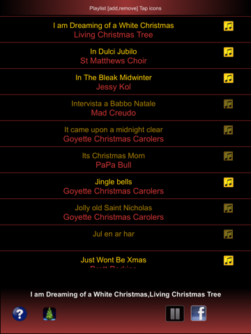 Christmas Songs Music Playlist iPad screenshot