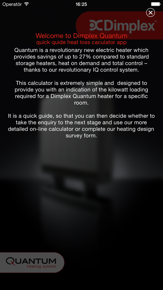 #5. Dimplex Quantum heater sizing guide (iOS) 由: GLEN DIMPLEX EUROPE HOLDINGS LIMITED