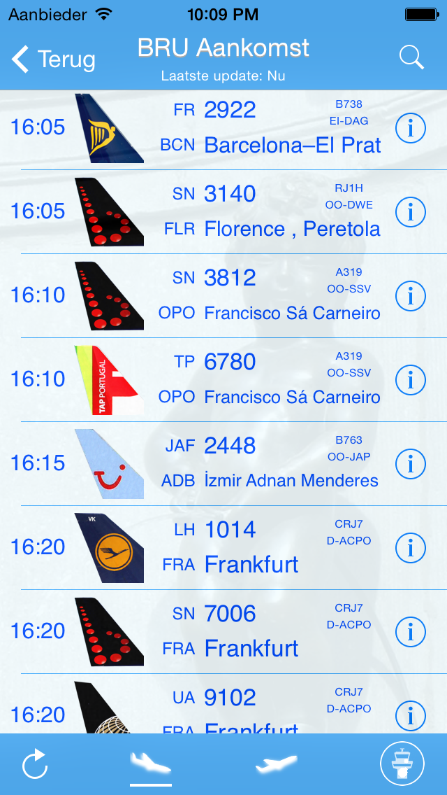Brussels Airport - iPlane Vluchtinformatie