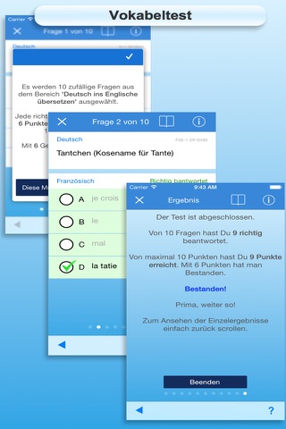 Französisch Klasse 9 - Lernkarten in sechs Phasen Vokabeln lernen - Vokabeltrainer screenshot 3