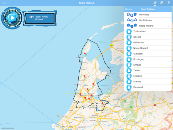 Topo Toets Nederlands steden iPad app afbeelding 3