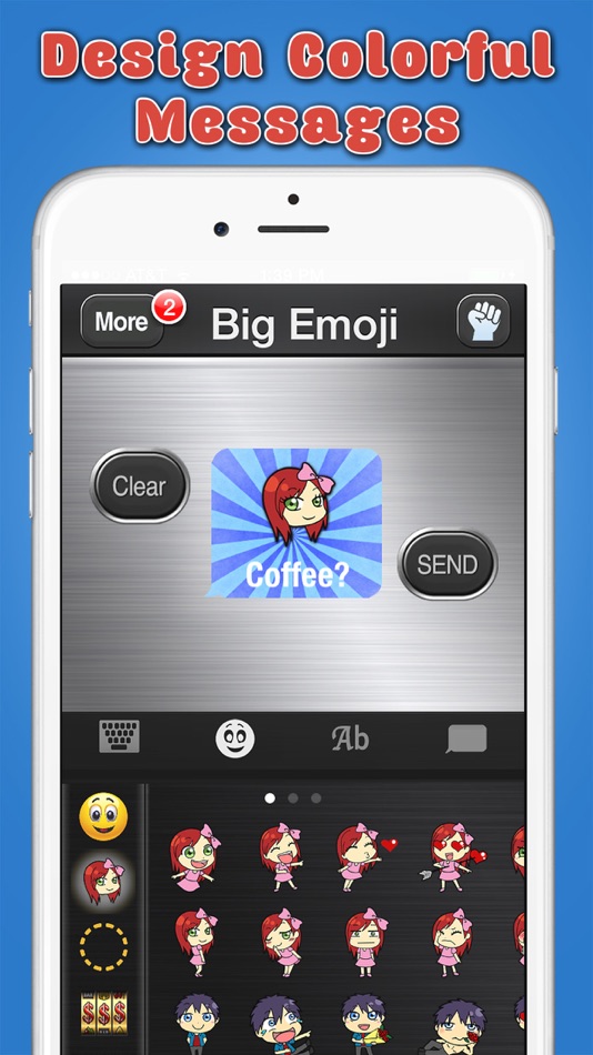 #3. Big Emoji Keyboard - Stickers for Messages, Texting & Facebook (iOS) 게시자: Focused Apps LLC