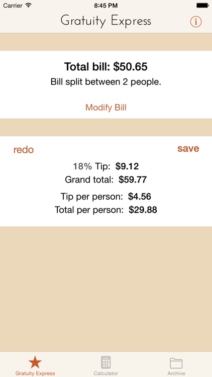 Gratuity Express: Tip Calculator